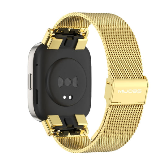 For Redmi Watch 3 Mijobs Milan Buckle Metal Watch Band(Gold) by MIJOBS