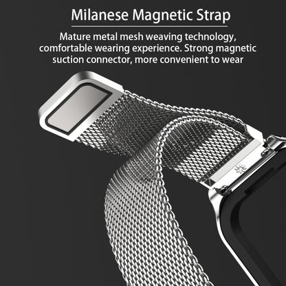 For Xiaomi Smart Band 8 Active / Redmi Band 2 Mijobs Metal Shell + Milan Buckle Metal Watch Band(Black) by MIJOBS