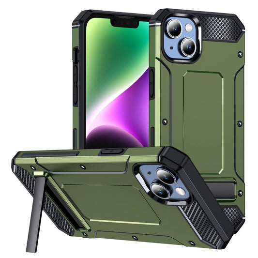 For iPhone 14 Pro Max Matte Holder Phone Case(Army Green) - iPhone 14 Pro Max Cases by buy2fix | Online Shopping UK | buy2fix