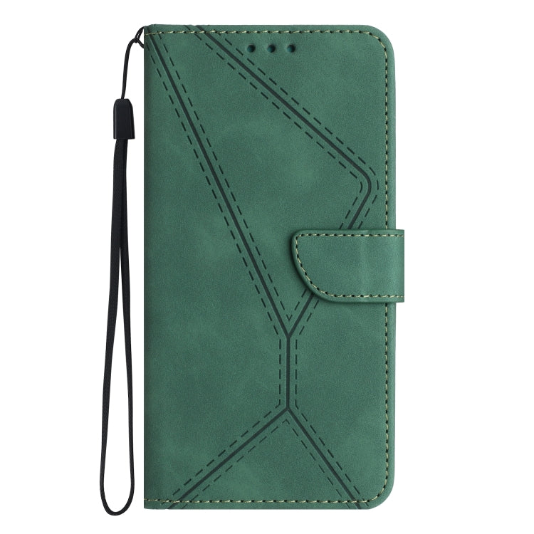 For Xiaomi 13 Stitching Embossed Leather Phone Case(Green) - 13 Cases by buy2fix | Online Shopping UK | buy2fix