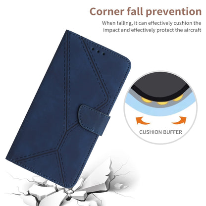 For Xiaomi 13 Lite Stitching Embossed Leather Phone Case(Blue) - 13 Lite Cases by buy2fix | Online Shopping UK | buy2fix