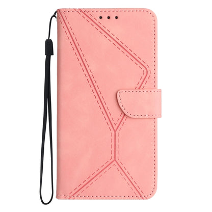 For Redmi Note 12 Pro 4G/5G Stitching Embossed Leather Phone Case(Pink) - Note 12 Pro Cases by buy2fix | Online Shopping UK | buy2fix