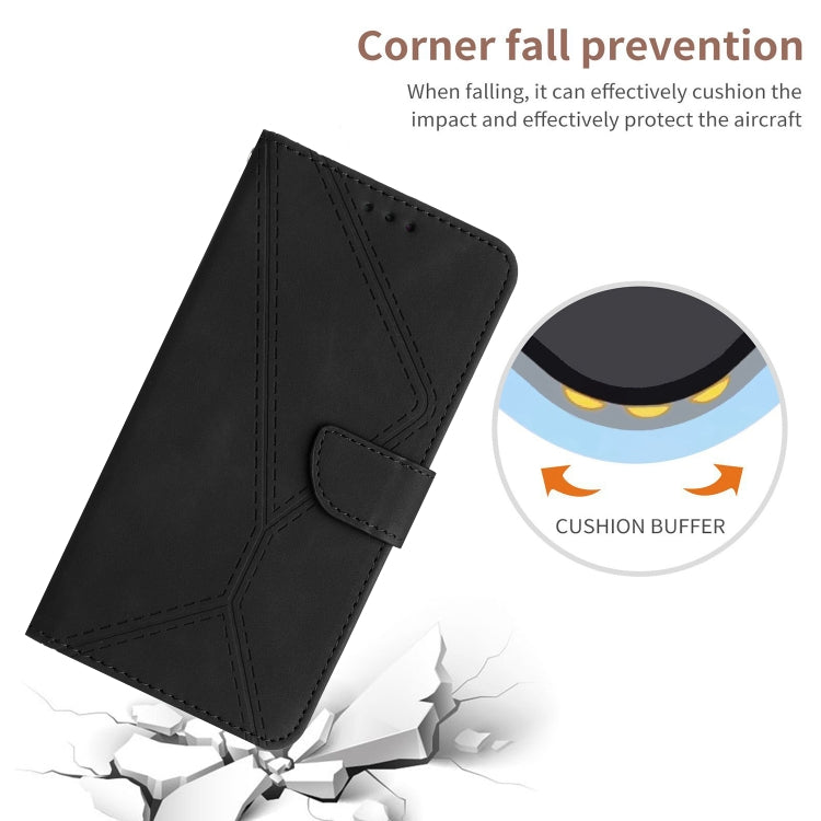 For Xiaomi Redmi Note 12 Pro+ Stitching Embossed Leather Phone Case(Black) - Note 12 Pro+ Cases by buy2fix | Online Shopping UK | buy2fix