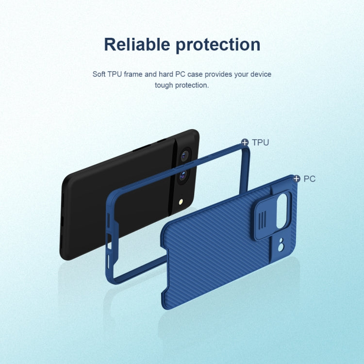 For Google Pixel 8 NILLKIN CamShield Pro PC Phone Case(Blue) - Google Cases by NILLKIN | Online Shopping UK | buy2fix