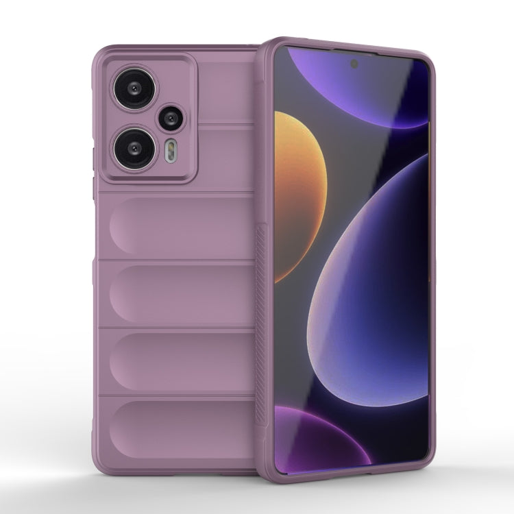 For Xiaomi Redmi Note 12 Turbo Magic Shield TPU + Flannel Phone Case(Purple) - Xiaomi Cases by buy2fix | Online Shopping UK | buy2fix