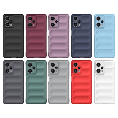 For Xiaomi Redmi Note 12 Turbo Magic Shield TPU + Flannel Phone Case(White) - Xiaomi Cases by buy2fix | Online Shopping UK | buy2fix