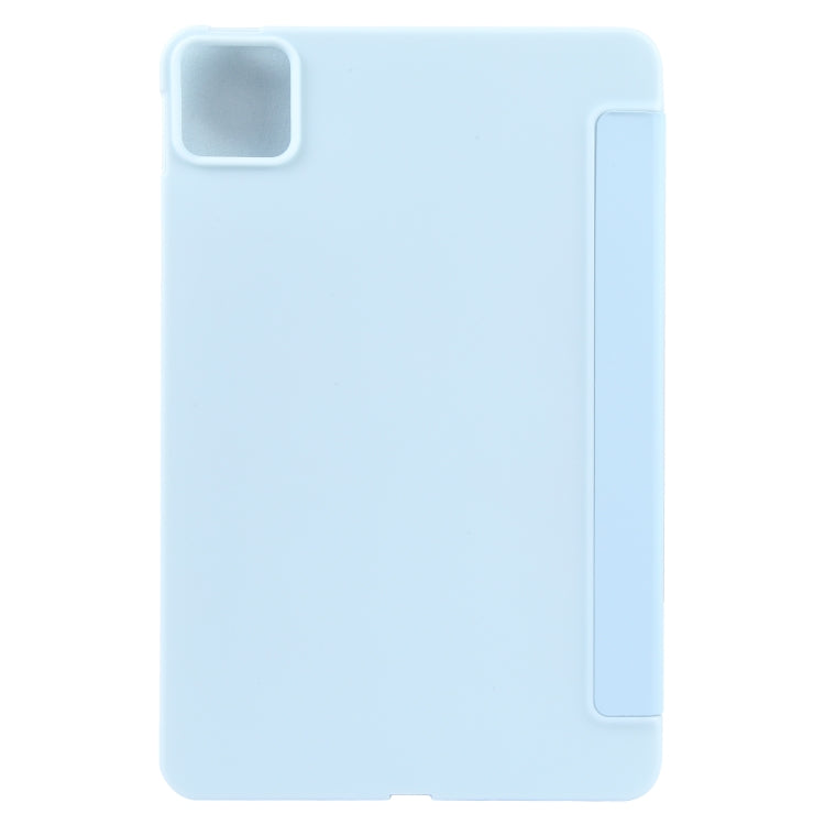 For Xiaomi Pad 6 / Pad 6 Pro Three-fold Holder Flip Tablet Leather Case(Sky Blue) -  by buy2fix | Online Shopping UK | buy2fix