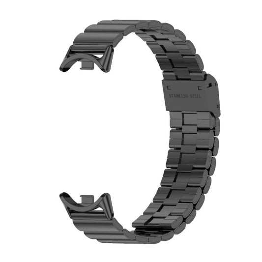 For Xiaomi Smart Band 10 / 9 / 8 Mijobs Bamboo Buckle Stainless Steel Watch Band(Black) by MIJOBS