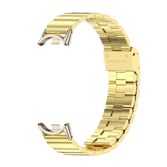 For Xiaomi Smart Band 10 / 9 / 8 Mijobs Bamboo Buckle Stainless Steel Watch Band(Gold+Light Gold) by MIJOBS