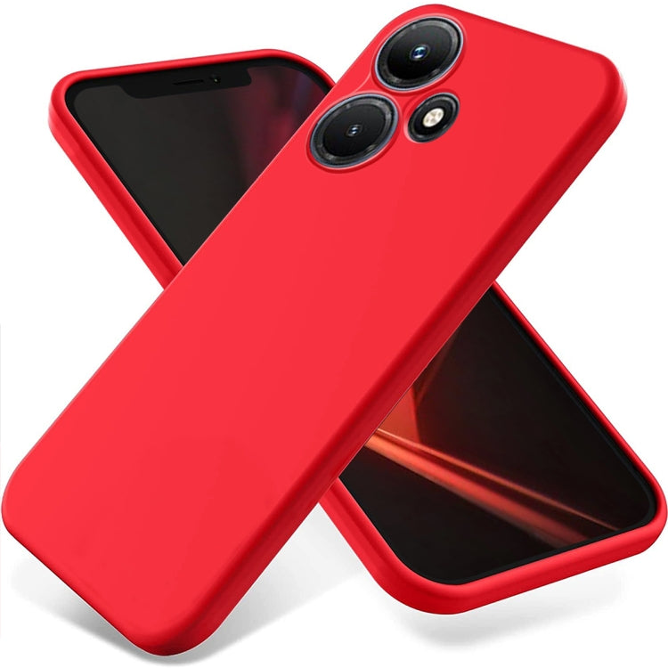 For Infinix Hot 30 Pure Color Liquid Silicone Shockproof Phone Case(Red) - Infinix Cases by buy2fix | Online Shopping UK | buy2fix