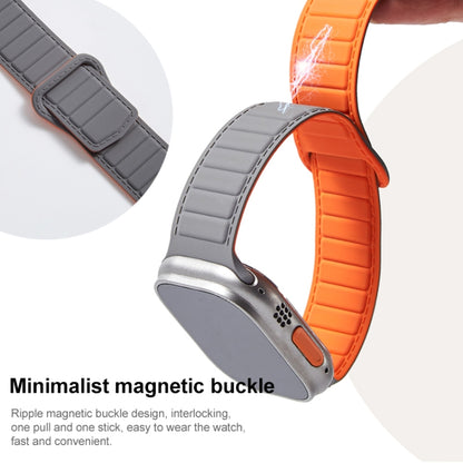 For Apple Watch 3 38mm Loop Magnetic Silicone Watch Band(Black White) by buy2fix