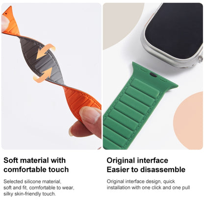 For Apple Watch 3 38mm Loop Magnetic Silicone Watch Band(Black White) by buy2fix