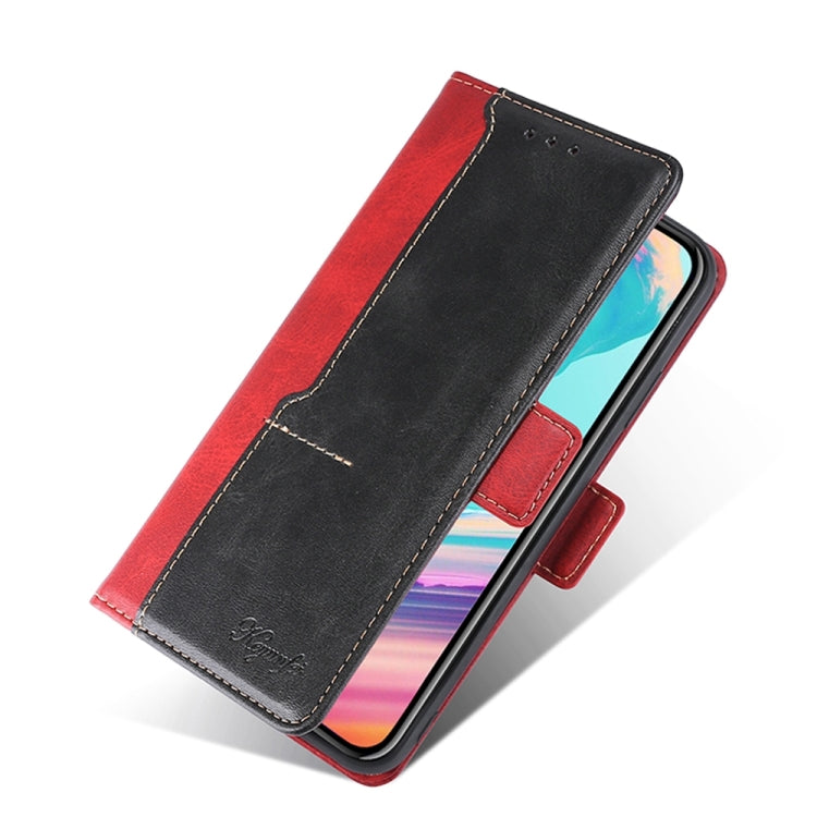 For Xiaomi 13 Ultra 5G Contrast Color Side Buckle Leather Phone Case(Red + Black) - 13 Ultra Cases by buy2fix | Online Shopping UK | buy2fix