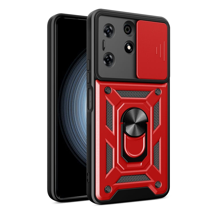 For Tecno Spark 10 Pro Sliding Camera Cover Design TPU+PC Phone Case(Red) - Tecno Cases by buy2fix | Online Shopping UK | buy2fix