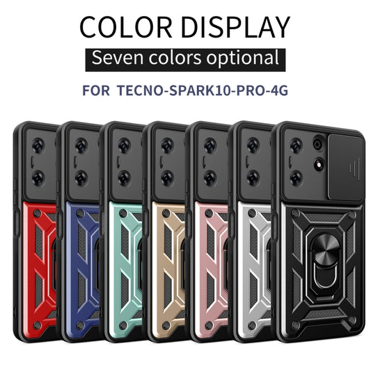 For Tecno Spark 10 Pro Sliding Camera Cover Design TPU+PC Phone Case(Blue) by buy2fix