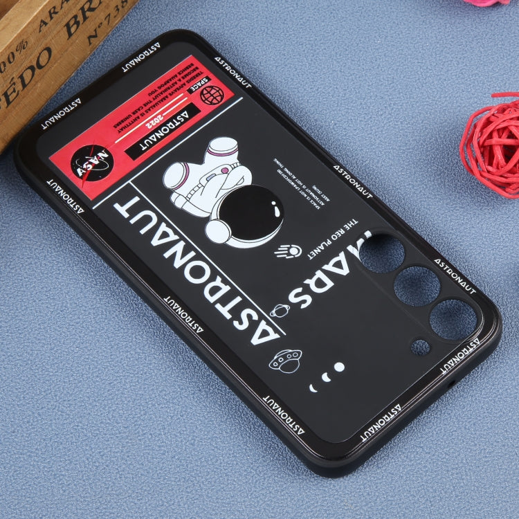 For Samsung Galaxy S20 FE Astronaut Pattern Silicone Straight Edge Phone Case(Mars Astronaut-Black) by buy2fix