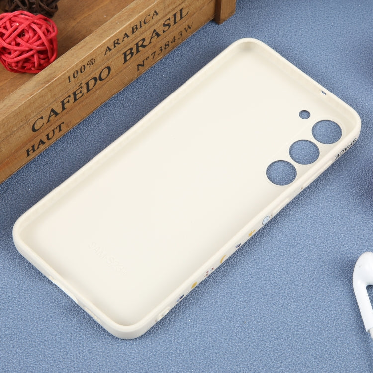 For Samsung Galaxy S20 FE Astronaut Pattern Silicone Straight Edge Phone Case(Planet Landing-White) by buy2fix