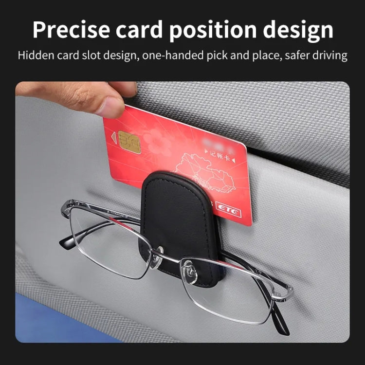 Car Sun Visor Glasses Holder Multifunctional Card Clip Storage Rack(Pink) by buy2fix