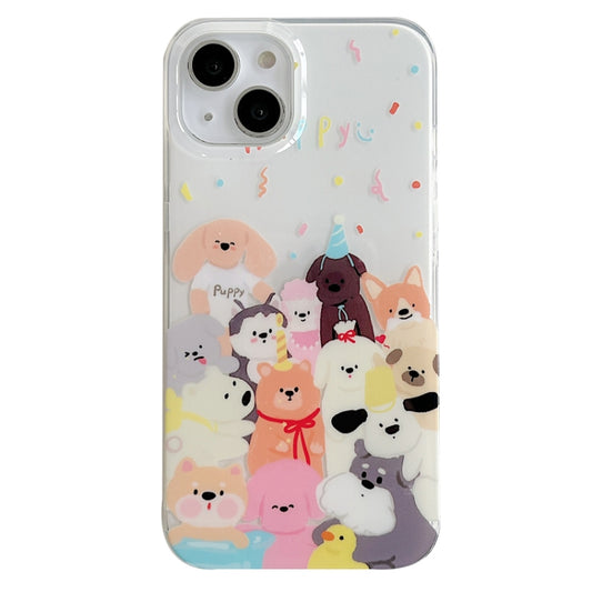 For iPhone 13 IMD Cute Animal Pattern Phone Case(Dog) - iPhone 13 Cases by buy2fix | Online Shopping UK | buy2fix
