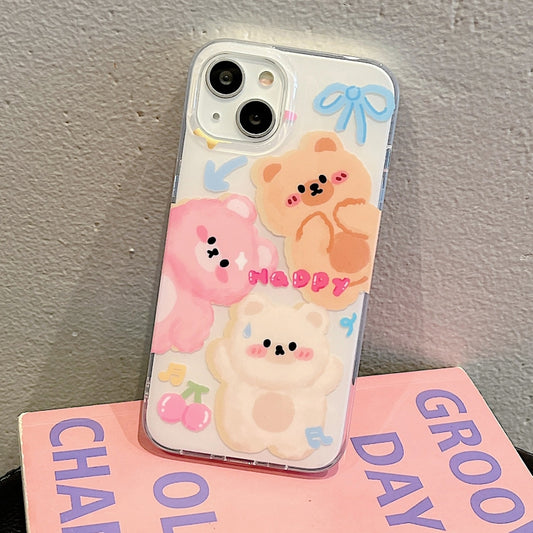 For iPhone 11 Pro Max IMD Cute Animal Pattern Phone Case(Bear) by buy2fix