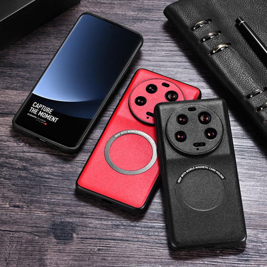 For Xiaomi 13 Ultra Cloth Texture PU MagSafe Magnetic Phone Case(White) by buy2fix