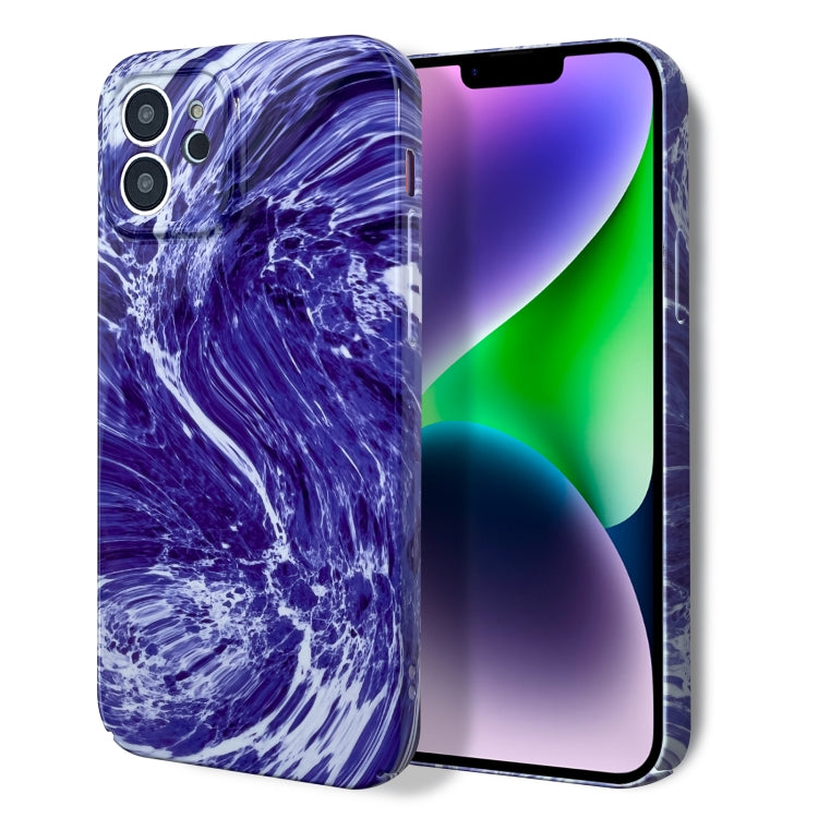 For iPhone 14 Marble Pattern Phone Case(Purple White) - iPhone 14 Cases by buy2fix | Online Shopping UK | buy2fix