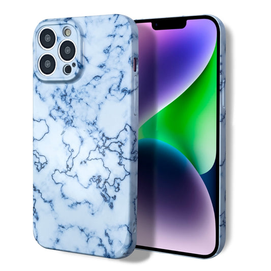 For iPhone 12 Pro Max Marble Pattern Phone Case(Blue White) - iPhone 12 Pro Max Cases by buy2fix | Online Shopping UK | buy2fix