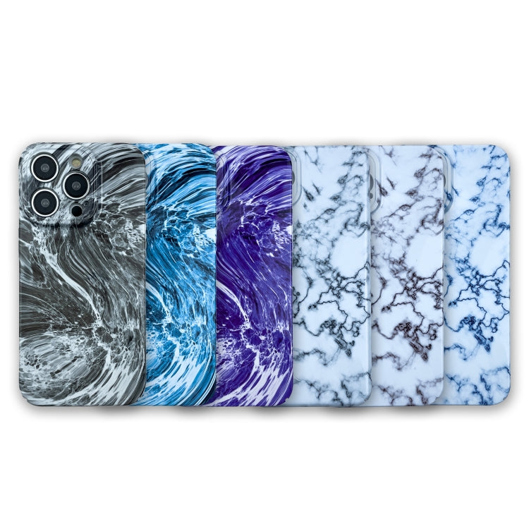 For iPhone 13 mini Marble Pattern Phone Case(Purple White) - iPhone 13 mini Cases by buy2fix | Online Shopping UK | buy2fix