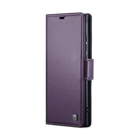 For Samsung Galaxy Note20 Ultra CaseMe 023 Butterfly Buckle Litchi Texture RFID Anti-theft Leather Phone Case(Pearly Purple) by CaseMe