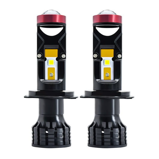 N3 1 Pair H4 Car Fisheye Bifocal LED Headlight(Black) - LED Headlamps by buy2fix | Online Shopping UK | buy2fix