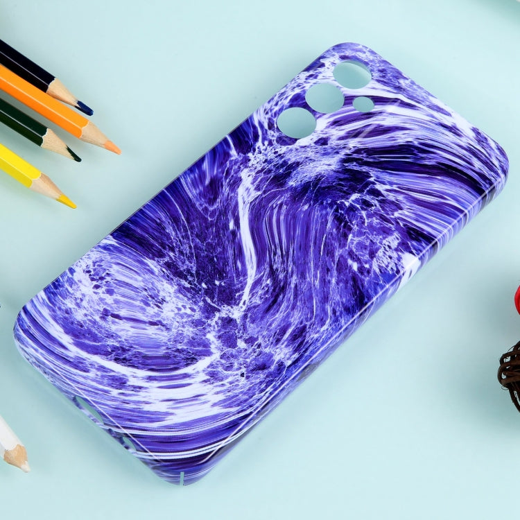 For Samsung Galaxy S23 Ultra 5G Marble Pattern Phone Case(Purple White) - Galaxy S23 Ultra 5G Cases by buy2fix | Online Shopping UK | buy2fix