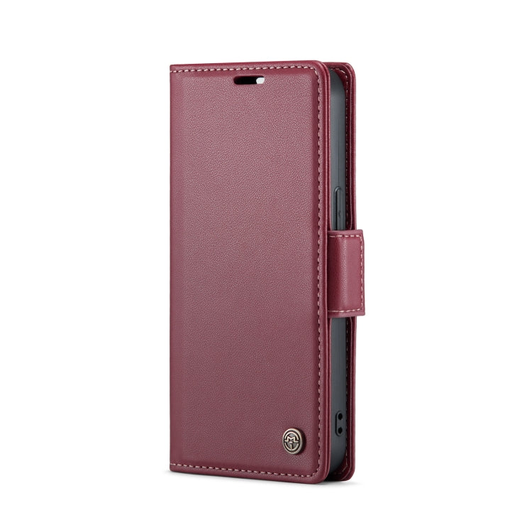 For iPhone 13 mini CaseMe 023 Butterfly Buckle Litchi Texture RFID Anti-theft Leather Phone Case(Wine Red) - iPhone 13 mini Cases by CaseMe | Online Shopping UK | buy2fix