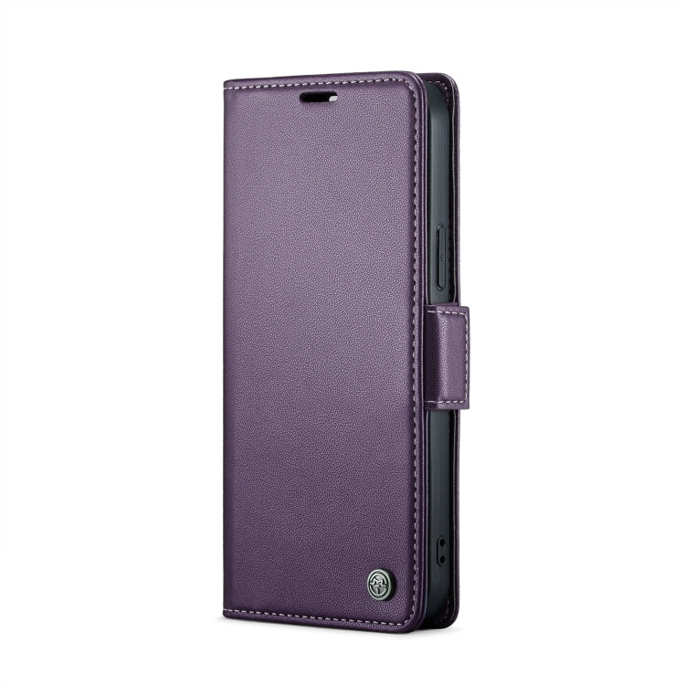 For iPhone 12 mini CaseMe 023 Butterfly Buckle Litchi Texture RFID Anti-theft Leather Phone Case(Pearly Purple) - iPhone 12 mini Cases by CaseMe | Online Shopping UK | buy2fix