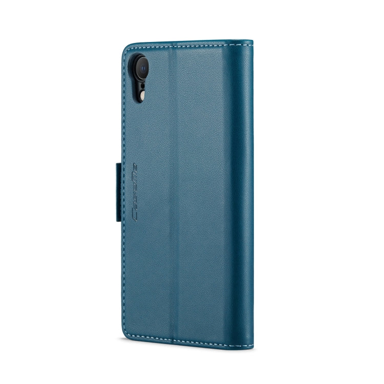 For iPhone XR CaseMe 023 Butterfly Buckle Litchi Texture RFID Anti-theft Leather Phone Case(Blue) - More iPhone Cases by CaseMe | Online Shopping UK | buy2fix