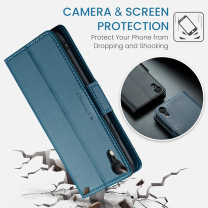 For iPhone XR CaseMe 023 Butterfly Buckle Litchi Texture RFID Anti-theft Leather Phone Case(Blue) - More iPhone Cases by CaseMe | Online Shopping UK | buy2fix