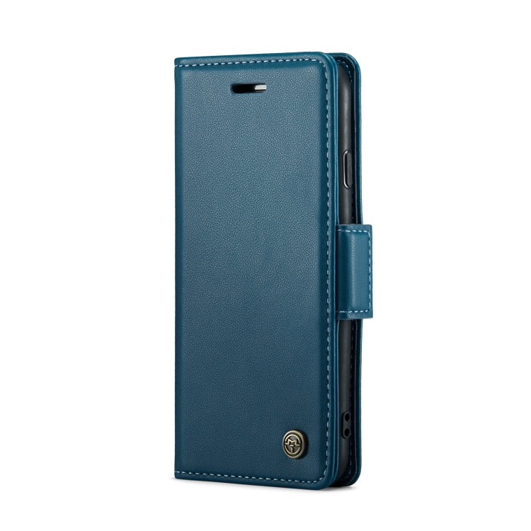 For iPhone SE 2022/SE 2020/6/7/8 CaseMe 023 Butterfly Buckle Litchi Texture RFID Anti-theft Leather Phone Case(Blue) - More iPhone Cases by CaseMe | Online Shopping UK | buy2fix