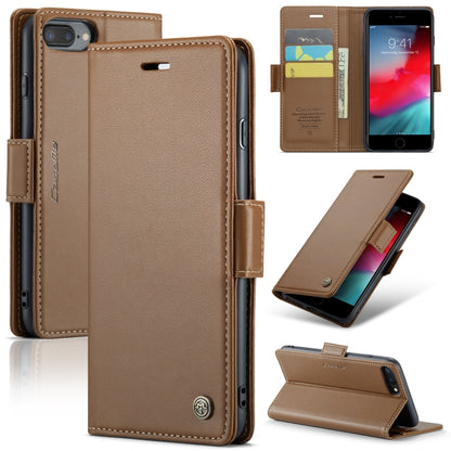 For iPhone 6 Plus/7 Plus/8 Plus CaseMe 023 Butterfly Buckle Litchi Texture RFID Anti-theft Leather Phone Case(Brown) - More iPhone Cases by CaseMe | Online Shopping UK | buy2fix