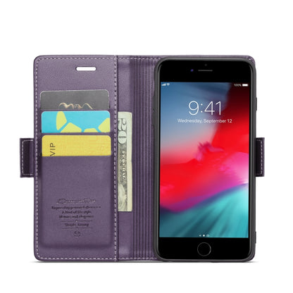 For iPhone 6 Plus/7 Plus/8 Plus CaseMe 023 Butterfly Buckle Litchi Texture RFID Anti-theft Leather Phone Case(Pearly Purple) - More iPhone Cases by CaseMe | Online Shopping UK | buy2fix