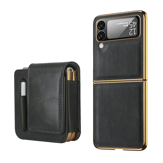 For Samsung Galaxy Z Flip4 Retro Thinking Series PC Shockproof Phone Case with Bag(Grey)