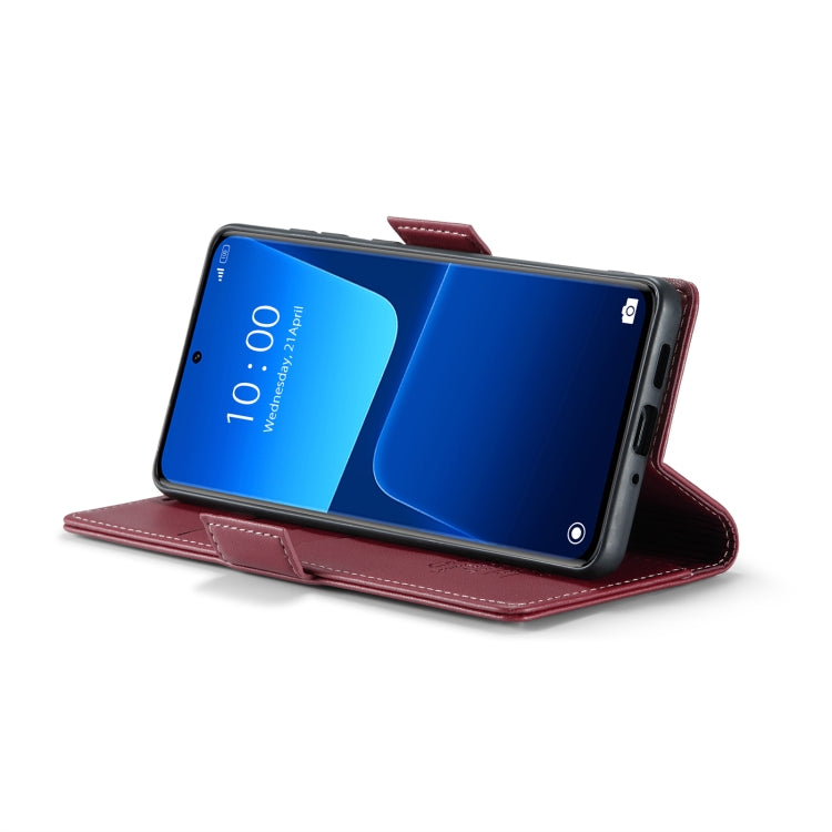 For Xiaomi 13 Pro CaseMe 023 Butterfly Buckle Litchi Texture RFID Anti-theft Leather Phone Case(Wine Red) - 13 Pro Cases by CaseMe | Online Shopping UK | buy2fix