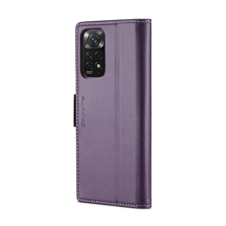 For Xiaomi Redmi Note 11 4G Global/Note 11S Global CaseMe 023 Butterfly Buckle Litchi Texture RFID Anti-theft Leather Phone Case(Pearly Purple) - Xiaomi Cases by CaseMe | Online Shopping UK | buy2fix