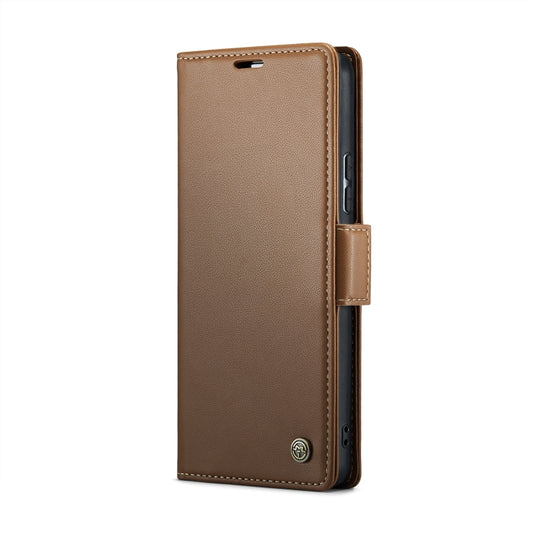For Xiaomi Redmi Note 11 Pro 5G Global CaseMe 023 Butterfly Buckle Litchi Texture RFID Anti-theft Leather Phone Case(Brown) by CaseMe