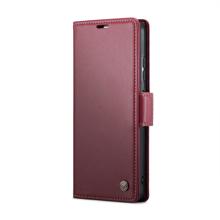 For Xiaomi Redmi Note 12 Pro+ 5G Global CaseMe 023 Butterfly Buckle Litchi Texture RFID Anti-theft Leather Phone Case(Wine Red) - Note 12 Pro+ Cases by CaseMe | Online Shopping UK | buy2fix