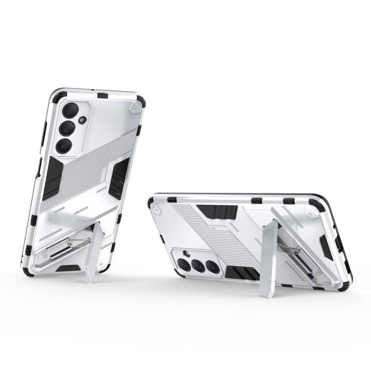 For Samsung Galaxy M54 5G Punk Armor 2 in 1 PC + TPU Phone Case with Holder(White) by buy2fix