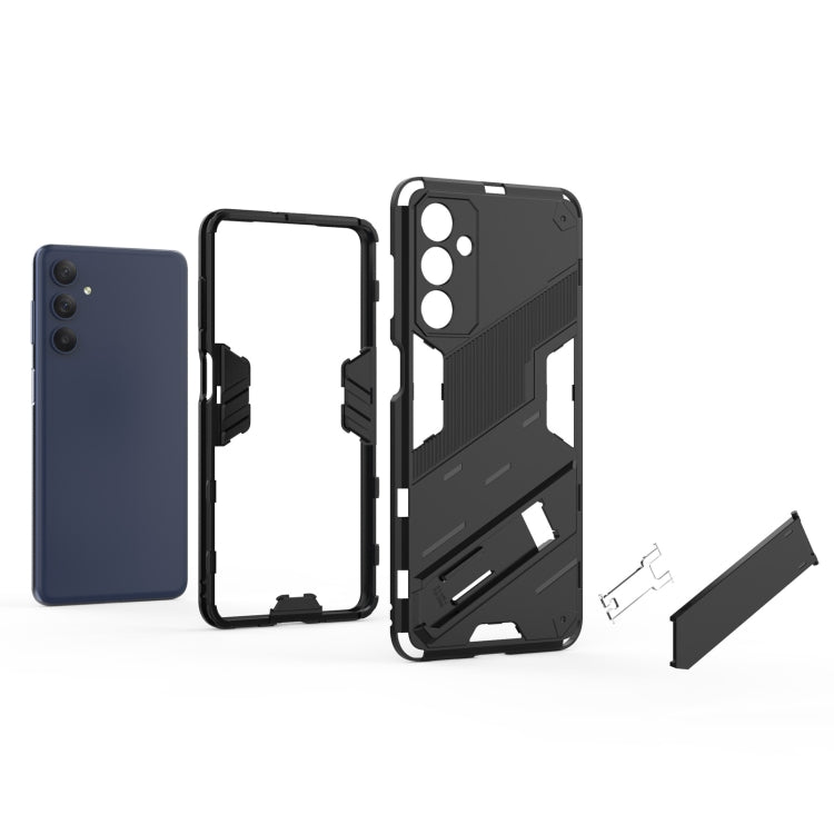 For Samsung Galaxy M54 5G Punk Armor 2 in 1 PC + TPU Phone Case with Holder(Blue) by buy2fix