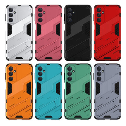 For Samsung Galaxy M54 5G Punk Armor 2 in 1 PC + TPU Phone Case with Holder(Blue) by buy2fix