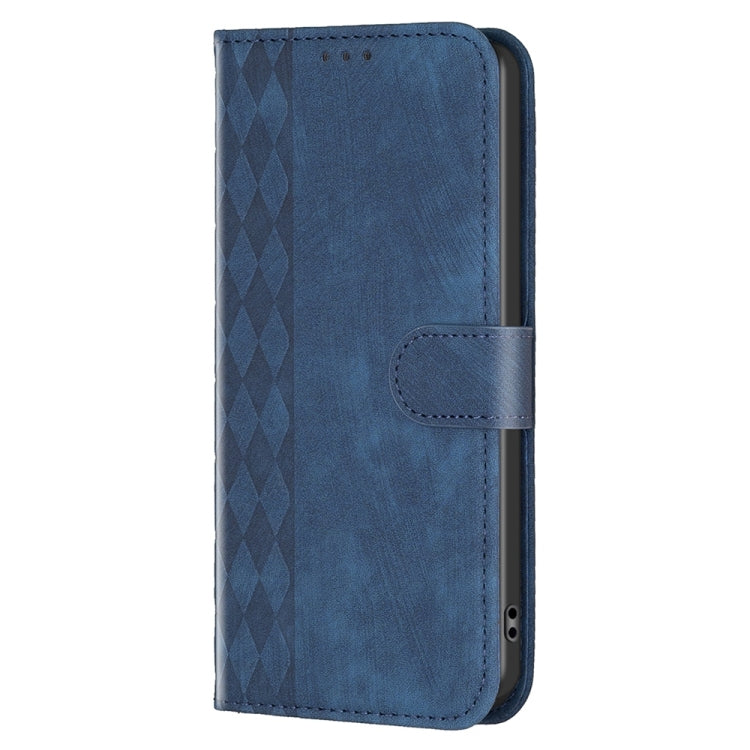 For Xiaomi 12 Lite Plaid Embossed Leather Phone Case(Blue) - Xiaomi Cases by buy2fix | Online Shopping UK | buy2fix