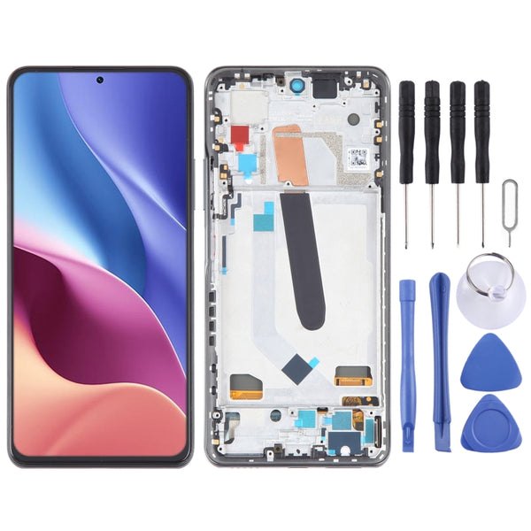 OLED LCD Screen For Xiaomi Redmi K40 Digitizer Full Assembly with Frame(Black) by buy2fix