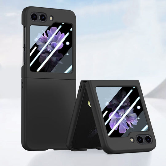 Pour Samsung Galaxy Z Flip5 Étui de téléphone à sensation de peau PC intégré à injection de carburant (noir)
