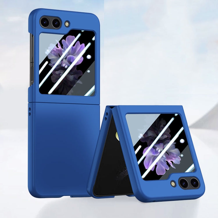 For Samsung Galaxy Z Flip5 Fuel Injection Integrated PC Skin Feel Phone Case(Blue) - Galaxy Z Flip5 Cases by buy2fix | Online Shopping UK | buy2fix
